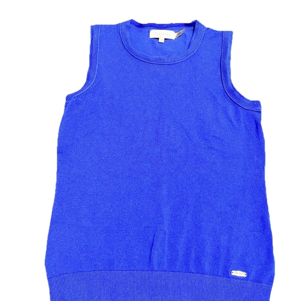 Calvin Klein Royal Blue Size XS Petite Knit Top
